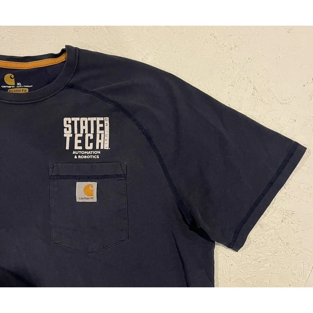 Men's XL Carhartt Force Relaxed Fit Short‎ Sleeve Crewneck T-Shirt State Tech